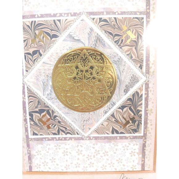 Exotic Star Of David Artist Signed Framed Gold Handpainted Mediterranean Culture - Picture 2 of 16